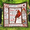 CARDINALS APPEAR Quilt Bedding Set Showcasing Beautiful Nature Imagery