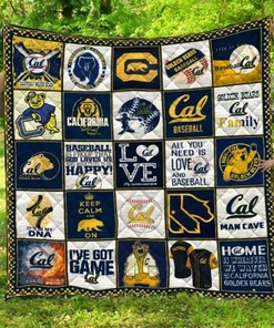 Cal Man Cave California Golden Bears NCAA Quilt Blanket - The Perfect Addition to Your Fan Cave