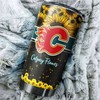 Calgary Flames NHL Tumbler - Beautiful Sunflower Design That Will Make Your Day