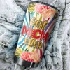 Calgary Flames NHL Tumbler: Best Mom Ever Tumbler with Flower Design, Personalized for NHL Fans