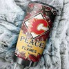 Calgary Flames NHL Tumbler with Peace, Love, and Hockey Grunge Design - Perfect Gift for Sports Fans