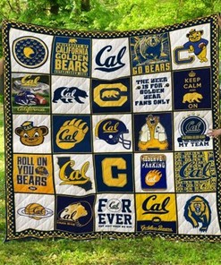 California Golden Bears NCAA Combined Collection Green Quilt Bedding Set