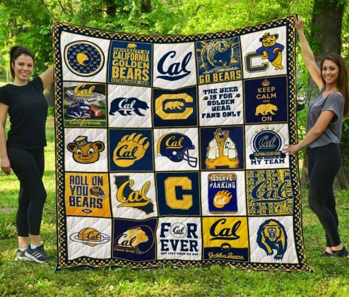 California Golden Bears NCAA Combined Collection Green Quilt Bedding Set