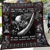 Calm Your Chaos with Skull Husband and Wife Quilt Blanket - Personalized Gifts