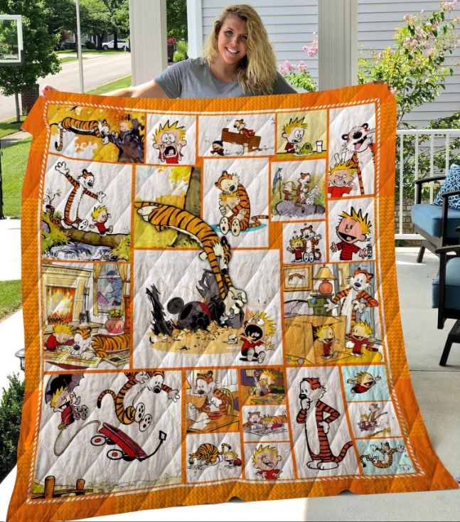 Calvin And Hobbes Quilt Blanket for Comic Strip Fans