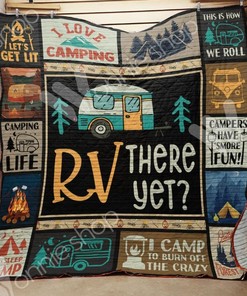 Camping Quilt Blanket - I Camp To Burn Off The Crazy Bedding