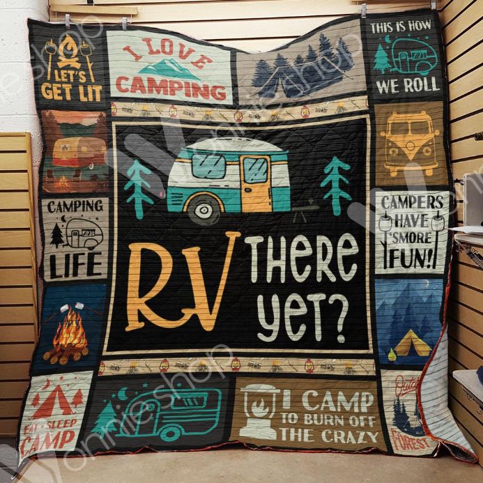 Camping Quilt Blanket - I Camp To Burn Off The Crazy Bedding