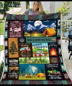 Camping Sorry What I Said While I Was Trying To Park The Camper This Is How We Roll Premium Comfy Sofa Throw Blanket