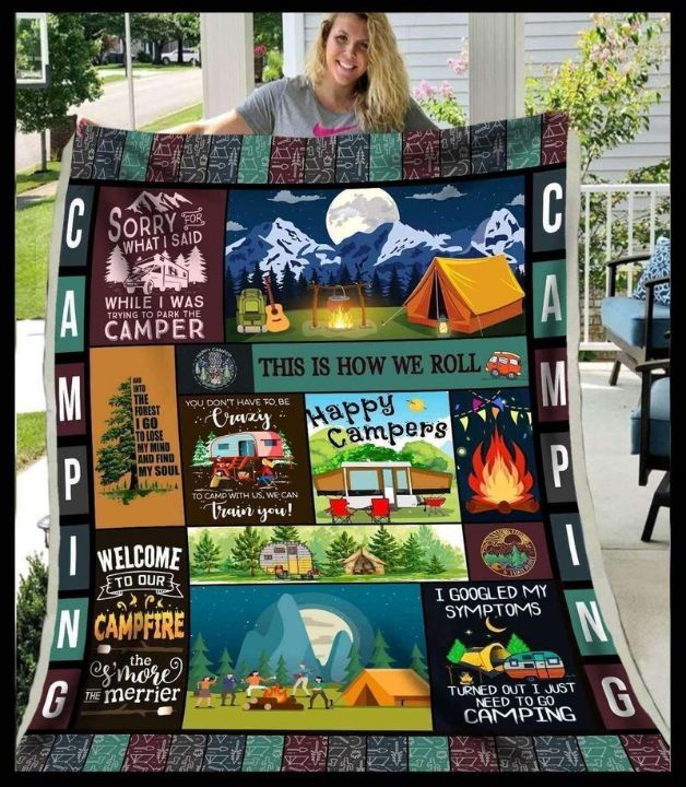 Camping Sorry What I Said While I Was Trying To Park The Camper This Is How We Roll Premium Comfy Sofa Throw Blanket