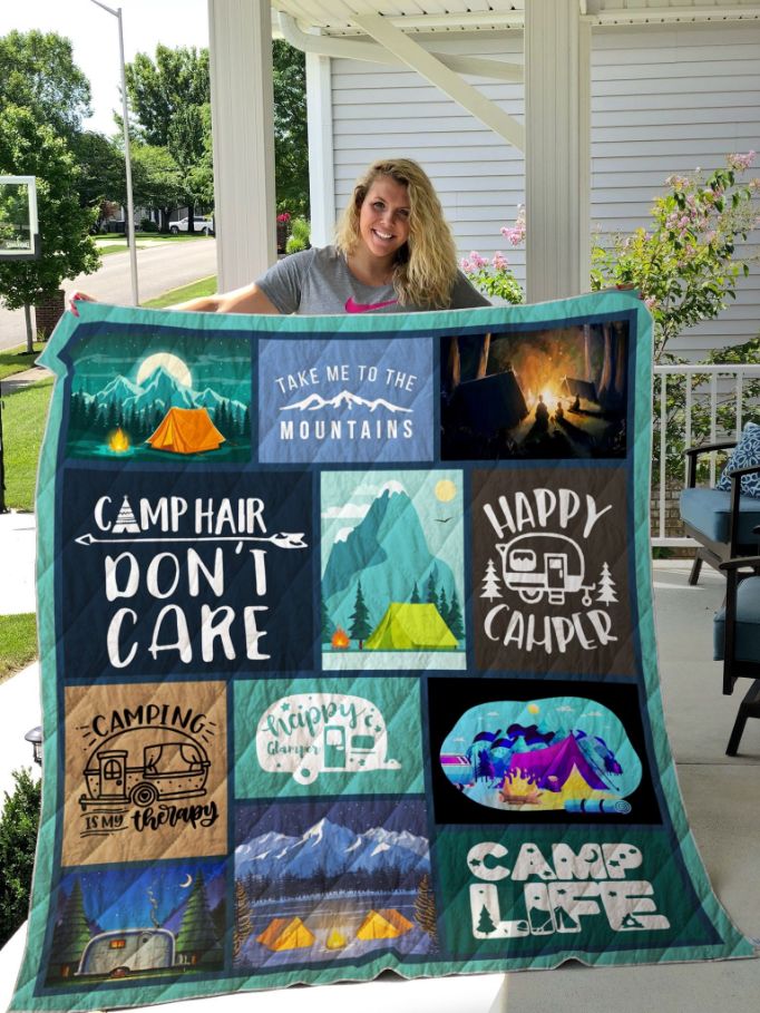 Camping Take Me to the Mountains Quilt Blanket - Ideal for Adventure Lovers