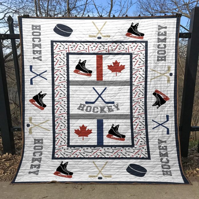 Canada Hockey Quilt Bedding Set Vq06 - Show Off Your Love for Hockey with this Quilt Set