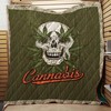 Cannabis Skull Quilt Blanket for Cozy Nights
