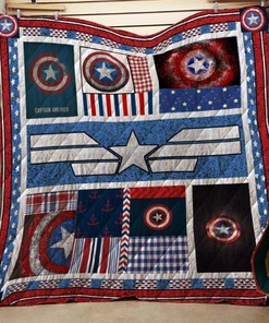 Captain America 3D Printed Quilt Blanket with Keywords