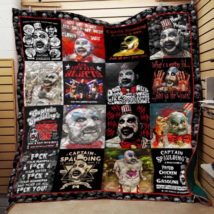 Captain Spaulding Quilt Bedding Set for Horror Fans