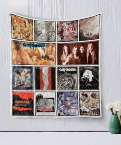 Carcass Band Albums Quilt Blanket for Death Metal Fans