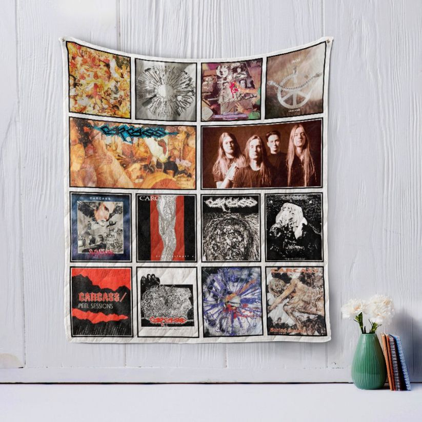 Carcass Band Albums Quilt Blanket for Death Metal Fans