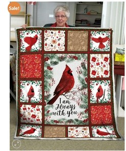Cardinal Bird Always With You Quilt Blanket: A Symbol of Comfort and Love