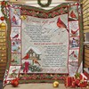Cardinal Bird Christmas Blanket: Always With You and Always Remembered