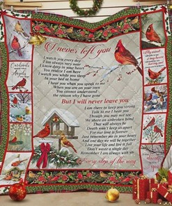 Cardinal Bird Christmas Blanket: Always With You and Always Remembered