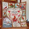 Cardinal Bird God Has You In His Arms Quilt Blanket: A Meaningful and Inspirational Gift
