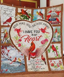 Cardinal Bird God Has You In His Arms Quilt Blanket: A Meaningful and Inspirational Gift