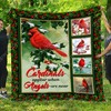 Cardinals Appear When Angles Are Near Quilt Bedding Set - Featuring Angelic Theme