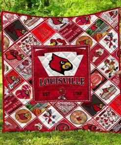 Cards For Life Ncaa Louisville Cardinals Quilt Bedding Set with Love Quilt Blanket