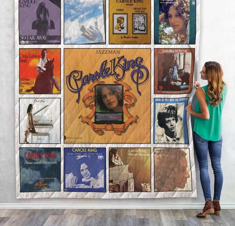 Carole King Collection Retro Quilt Blanket with Keywords