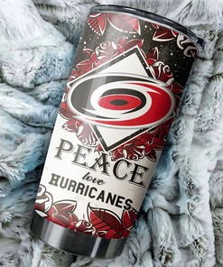 Carolina Hurricanes NHL Tumbler - Peace Love Tumbler with Sporting Design - G Fanatics