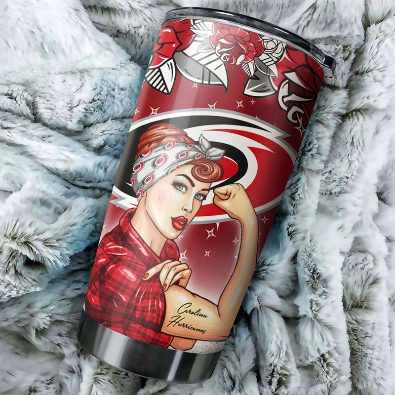 Carolina Hurricanes NHL Tumbler: Strong Best Mom Ever Tumbler with NHL Logo, Perfect for Dedicated Fans - Image 2