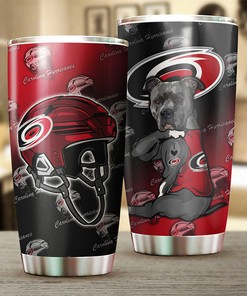 Carolina Hurricanes NHL Tumbler with Funny Dog Design