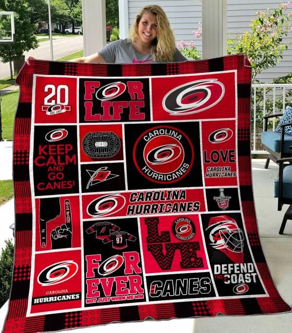 Carolina Hurricanes Quilt Blanket - NHL Officially Licensed Hurricanes Bedding