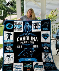 Carolina Panthers Collection Quilt Blanket for NFL Aficionados