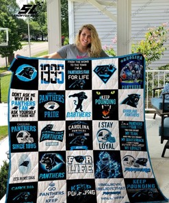 Carolina Panthers Combine Quilt Bedding Set for Football Fans