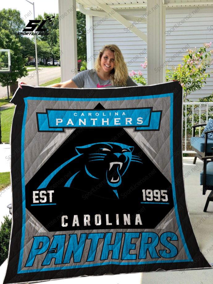 Carolina Panthers Love Quilt Blanket for Football Fans