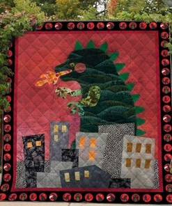 Cartoon Godzilla Quilt Blanket: The Perfect Gift for Fans of the Iconic Monster