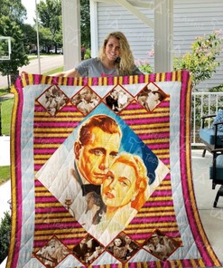 Casablanca Portraits Quilt Blanket with Classic Movie Theme