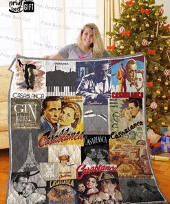 Casablanca Poster Quilt Blanket, Perfect for Movie Lovers