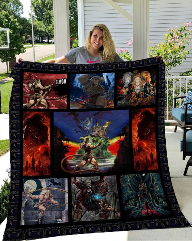 Castlevania Collection Quilt Blanket with Gothic Horror Artwork