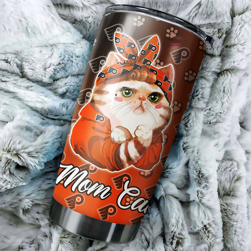 Cat Mom Philadelphia Flyers NHL Tumbler - Keep Yourself Hydrated