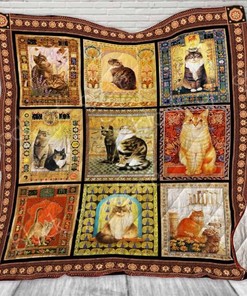 Cat Picture Collection Quilt Blanket - Perfect for a Quilt Bedding Set for Cat Lovers with Style