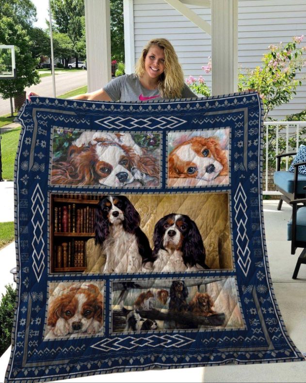 Cavalier King Charles Spaniel Quilt Bedding Set - Perfect for Dog Lovers, Especially Those Who Love Cavaliers