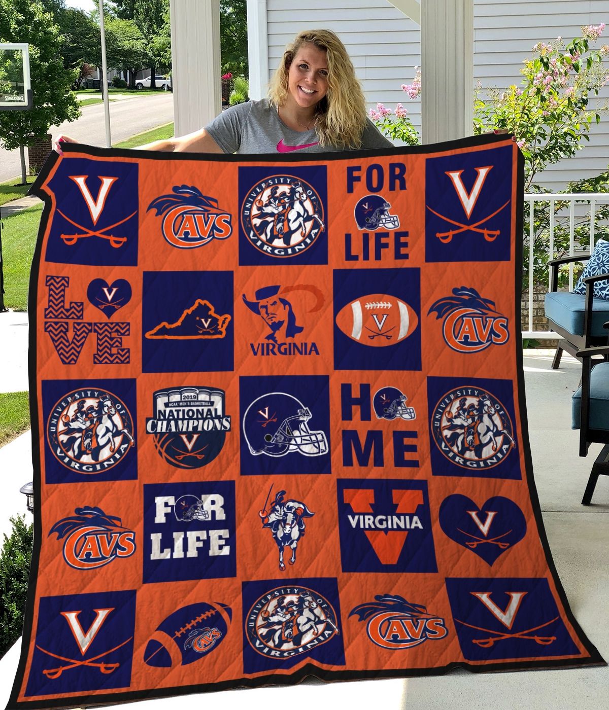 Cavaliers Virginia NCAA Quilt Bedding Set