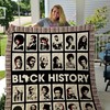 Celebrate Black History with this beautiful portrait quilt blanket