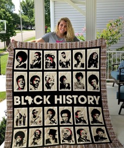 Celebrate Black History with this beautiful portrait quilt blanket