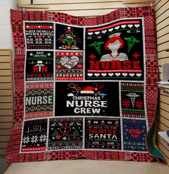 Celebrate Christmas with this Nurse Crew Quilt Bedding Set