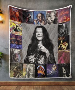 Celebrate Janis Joplin with Album Covers Music Quilt Blanket