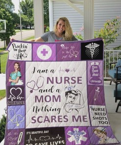 Celebrate Mother's Day with this I Am A Nurse And A Mom Quilt Bedding Set
