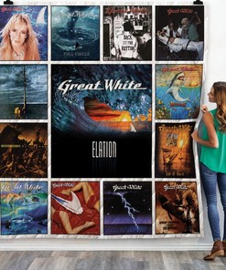 Celebrate The Great Whites With Elation Great White Combined Quilt Blanket