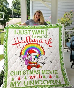 Celebrate The Holidays With The Unicorn Hallmark Christmas Movies With My Unicorn Quilt Blanket